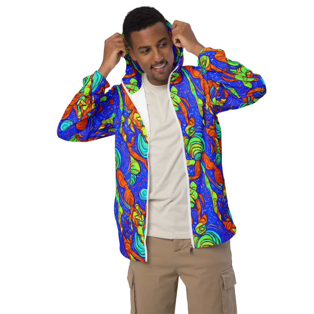 Kinetic Tropics on Men's Windbreaker — Front