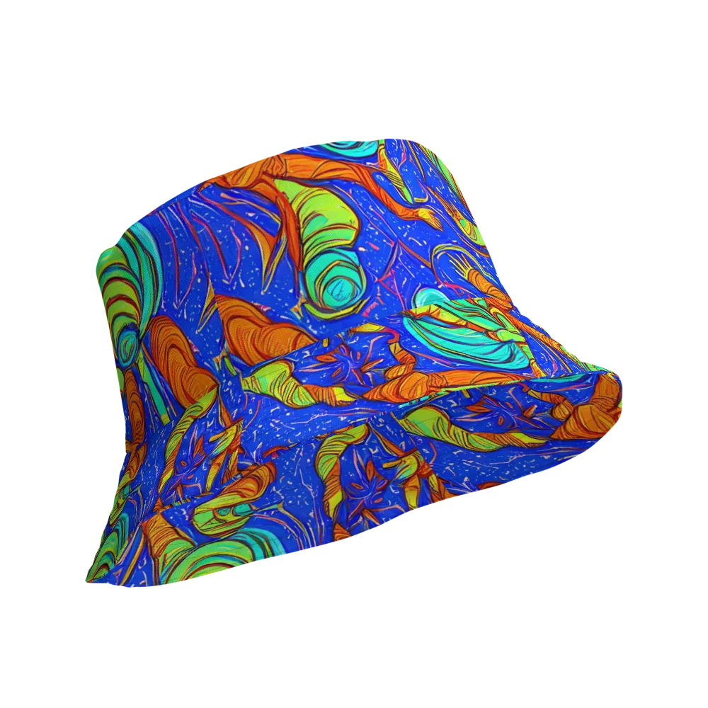 Kinetic Tropics on Reversible Bucket Hat — Product details Outside