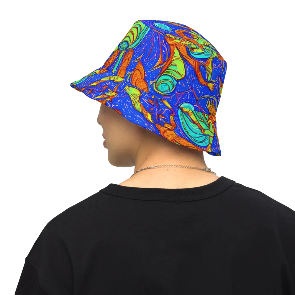 Kinetic Tropics on Reversible Bucket Hat — Back Inside