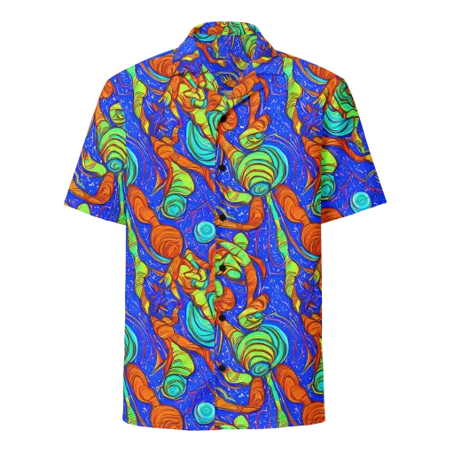 Kinetic Tropics on a Button Shirt