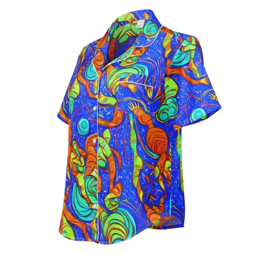 Kinetic Tropics on a Women's Short Sleeve Pajama Top