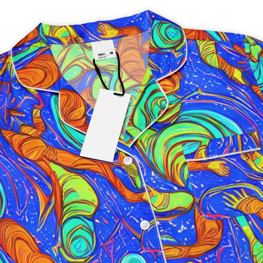 Kinetic Tropics on Women's Short Sleeve Pajama Top — Product details