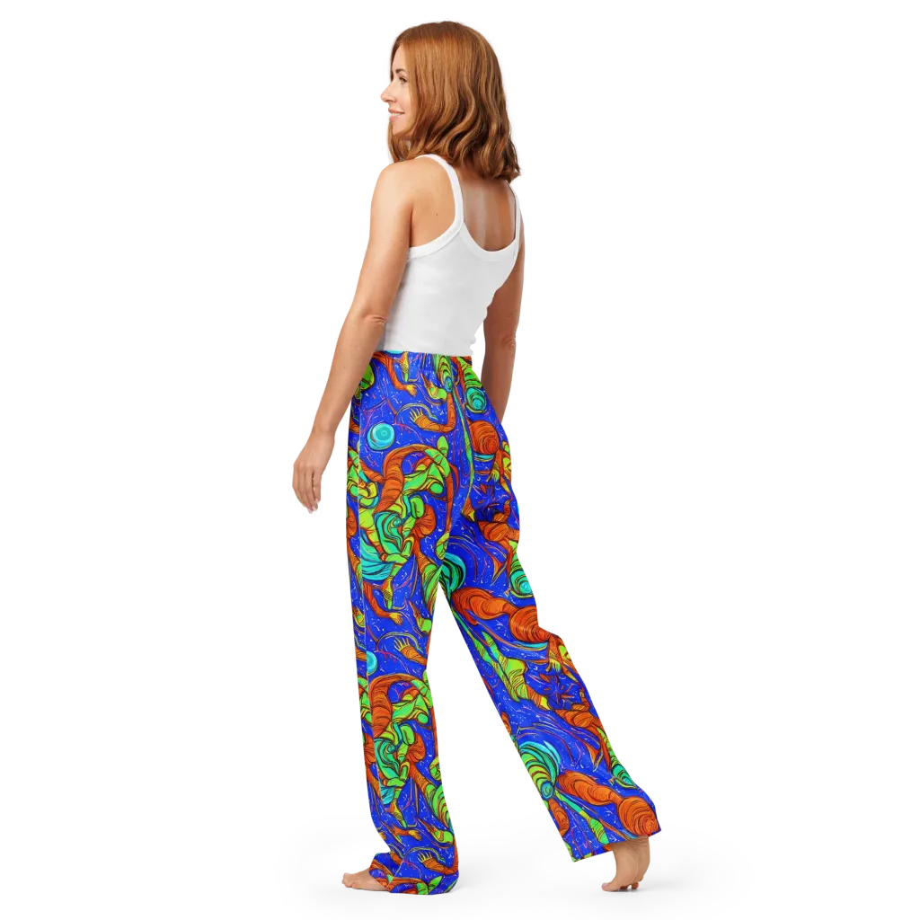 Kinetic Tropics on Women's Pajama Pants — Back
