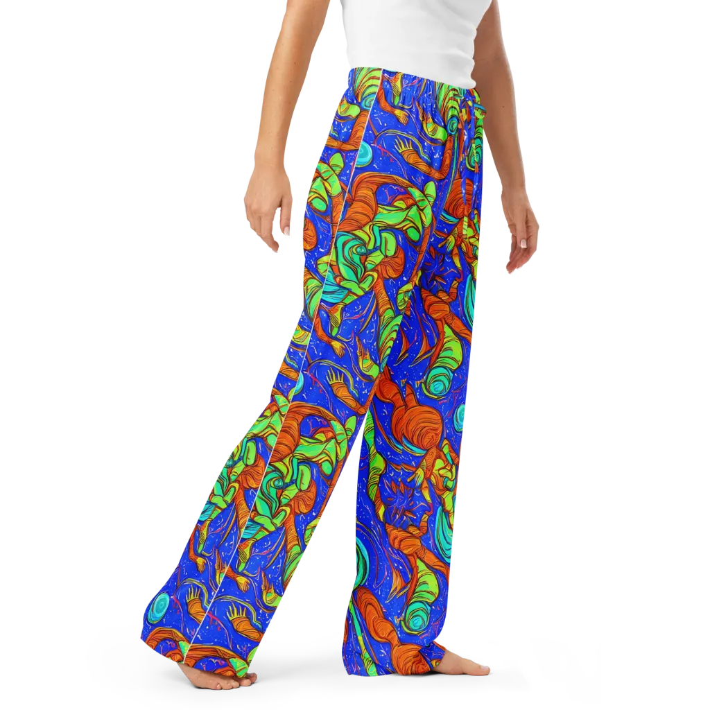 Kinetic Tropics on Women's Pajama Pants — Right Front