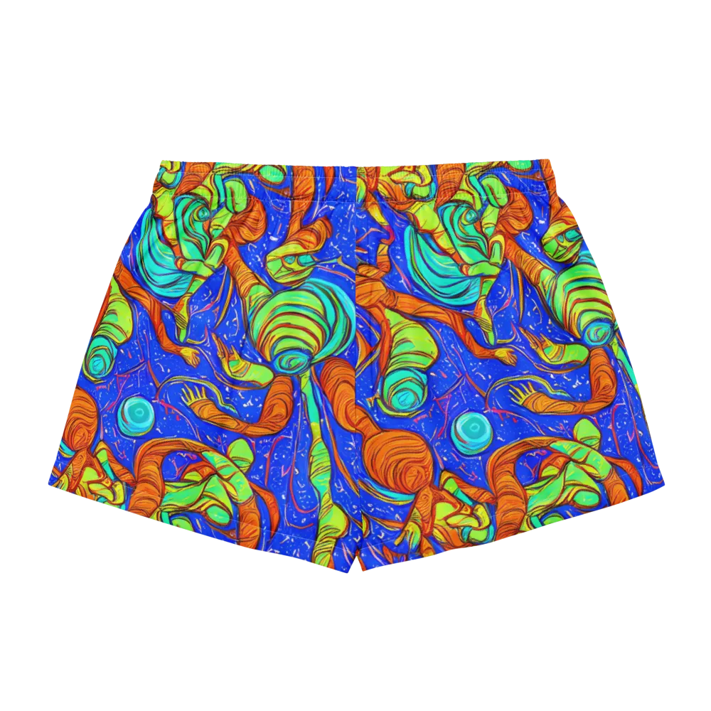 Kinetic Tropics on Women's Pajama Shorts — Back