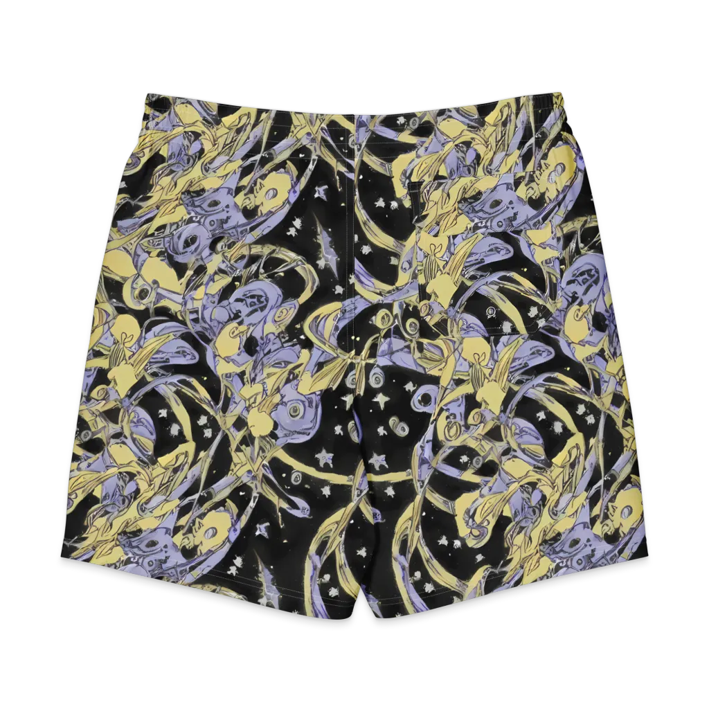 Lunar Mechanica on Men's Board Shorts — Back