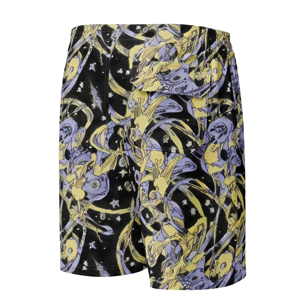 Lunar Mechanica on Men's Board Shorts — Back