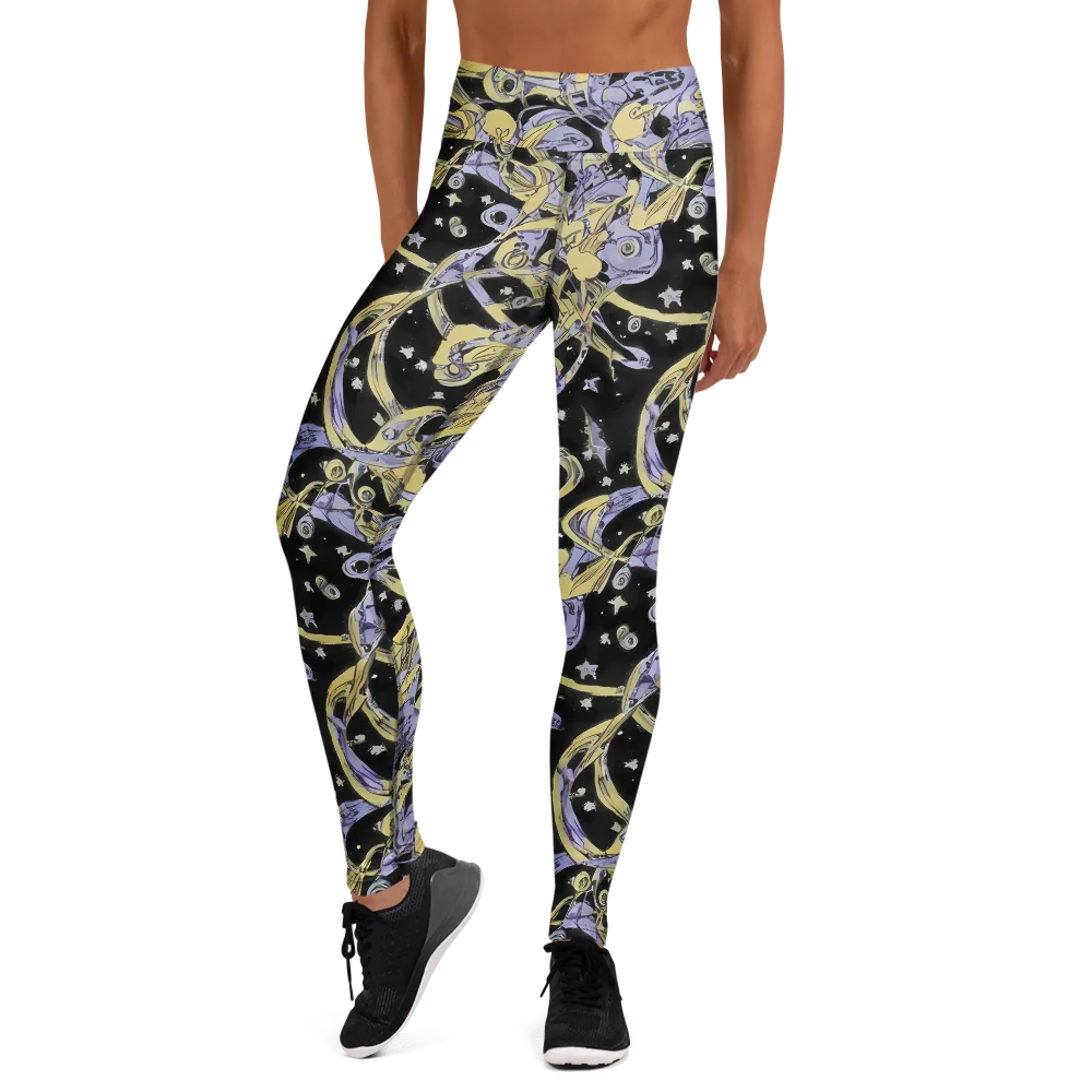 Lunar Mechanica on Yoga Leggings — Front