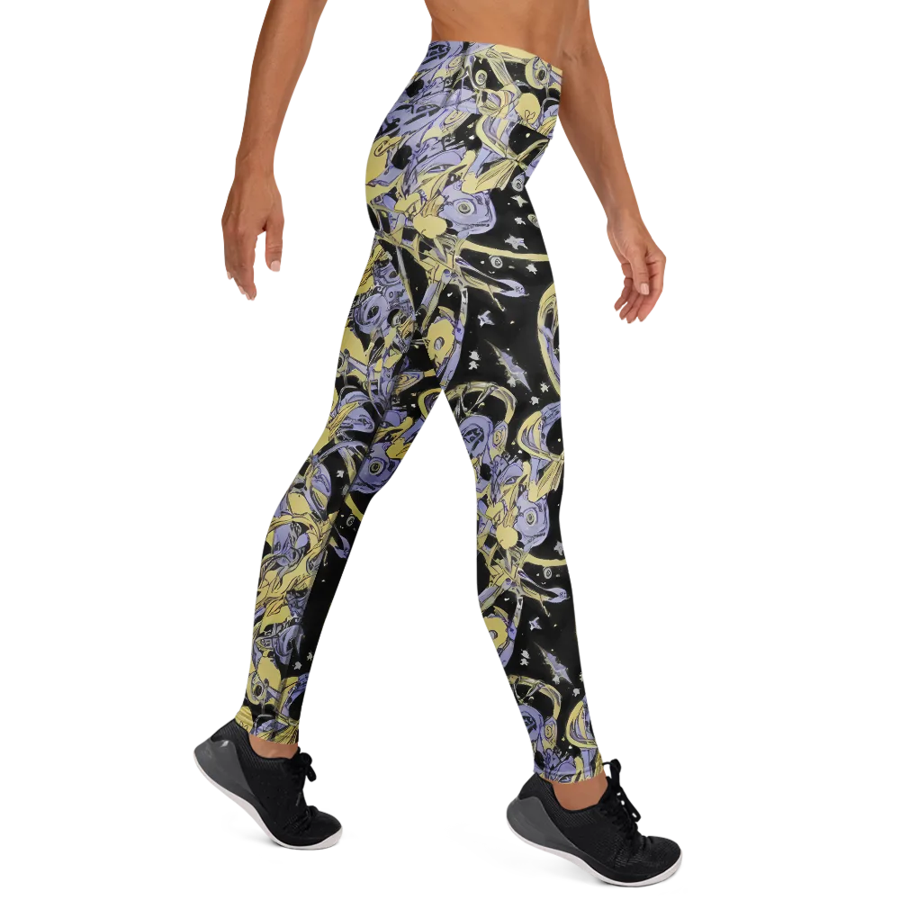 Lunar Mechanica on Yoga Leggings — Right