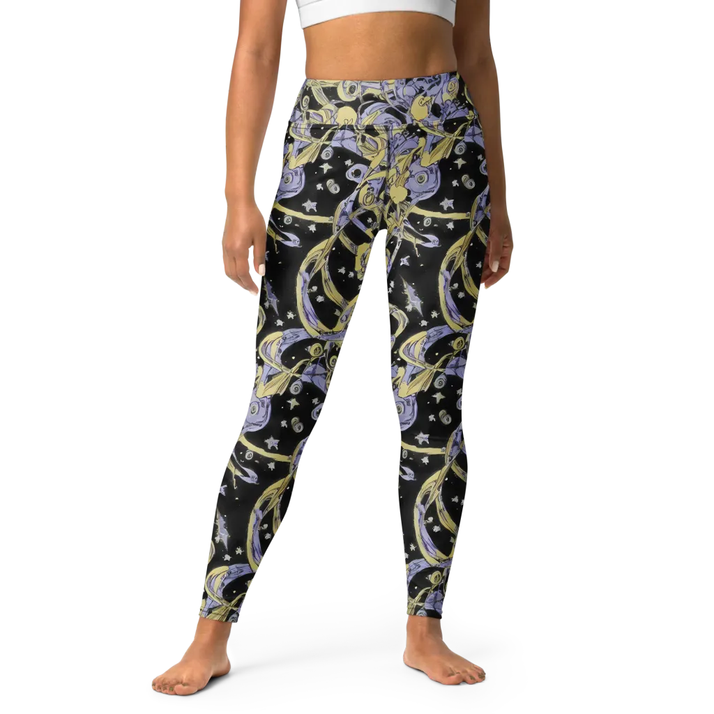 Lunar Mechanica on Yoga Leggings — Front