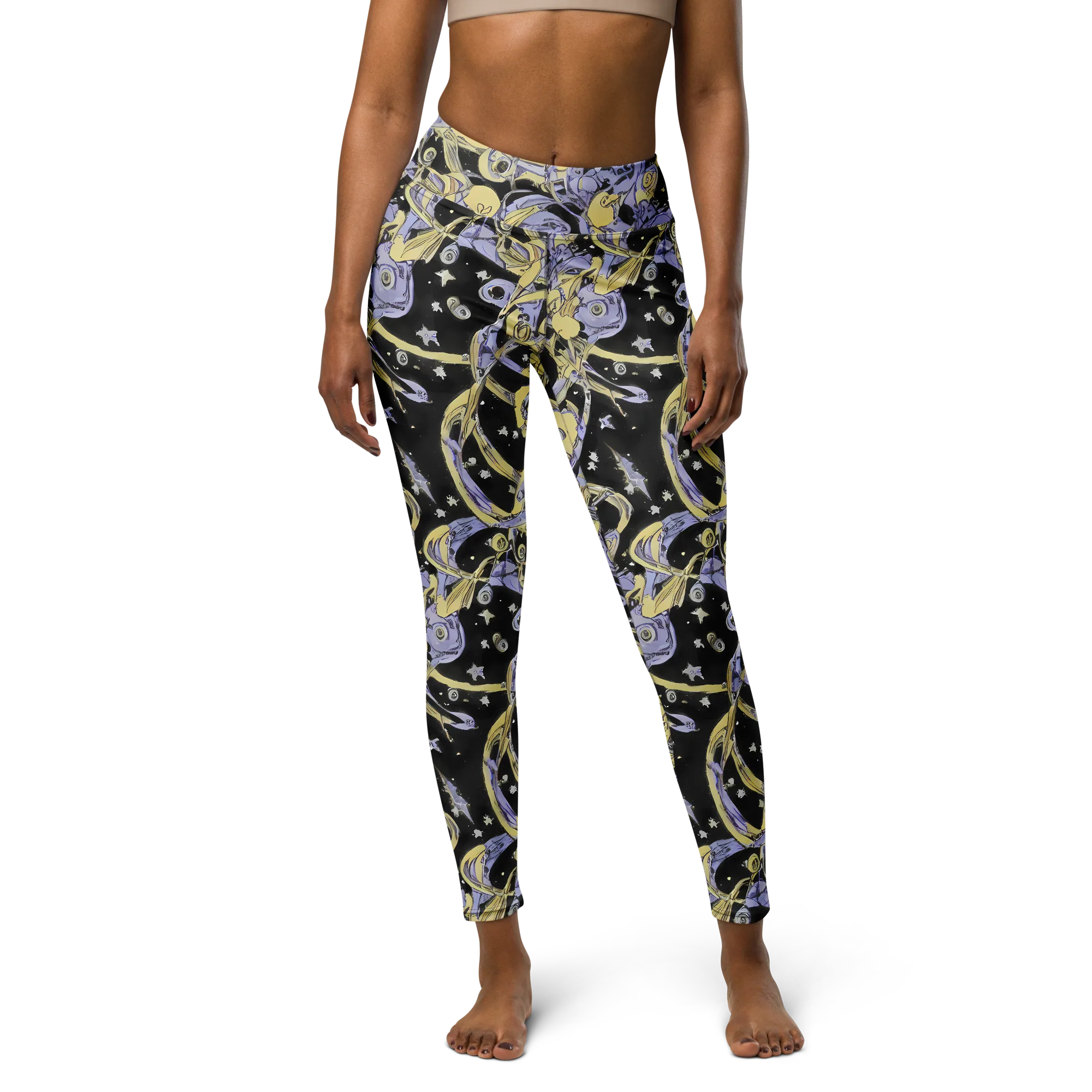 Lunar Mechanica on Yoga Leggings — Front