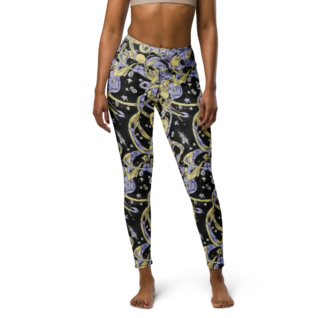 Lunar Mechanica on Yoga Leggings — Front
