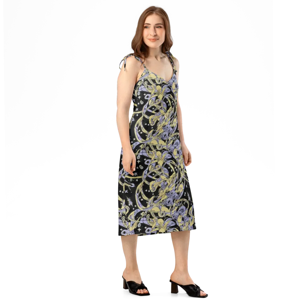 Lunar Mechanica on Slip Dress — Right Front