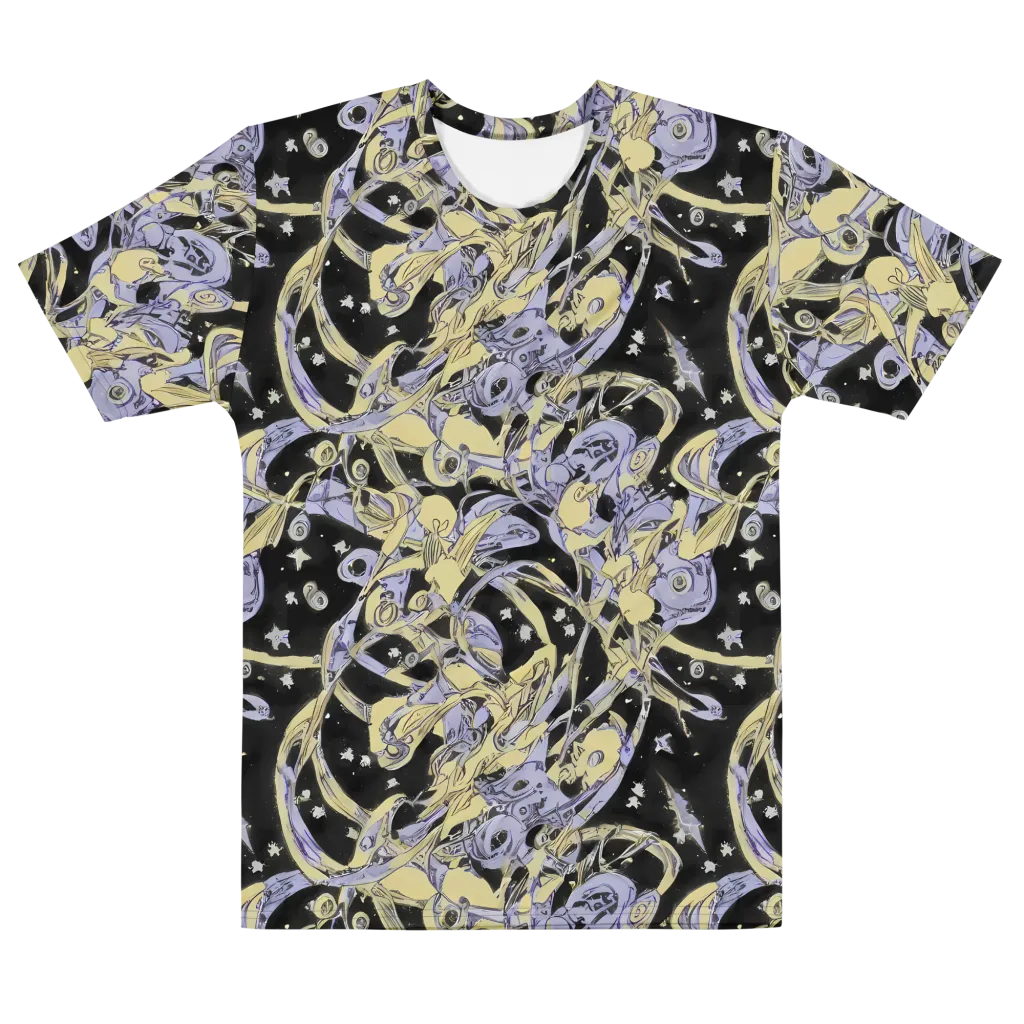 Lunar Mechanica on Men's Cotton Crew Neck T-Shirt — Front