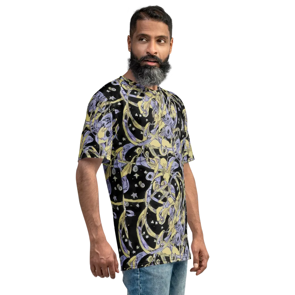 Lunar Mechanica on Men's Crew Neck T-Shirt — Right