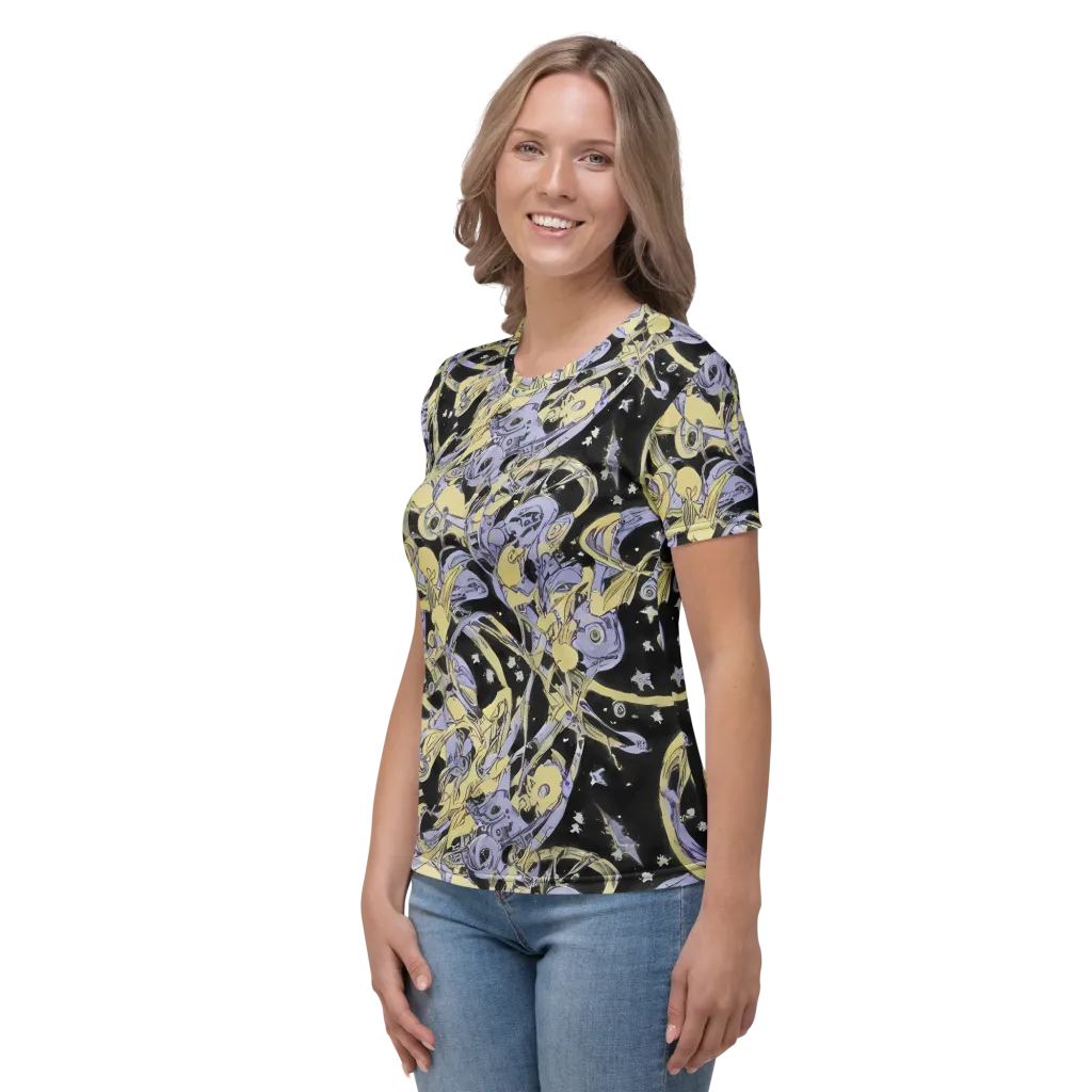 Lunar Mechanica on Women's Crew Neck T-Shirt — Left