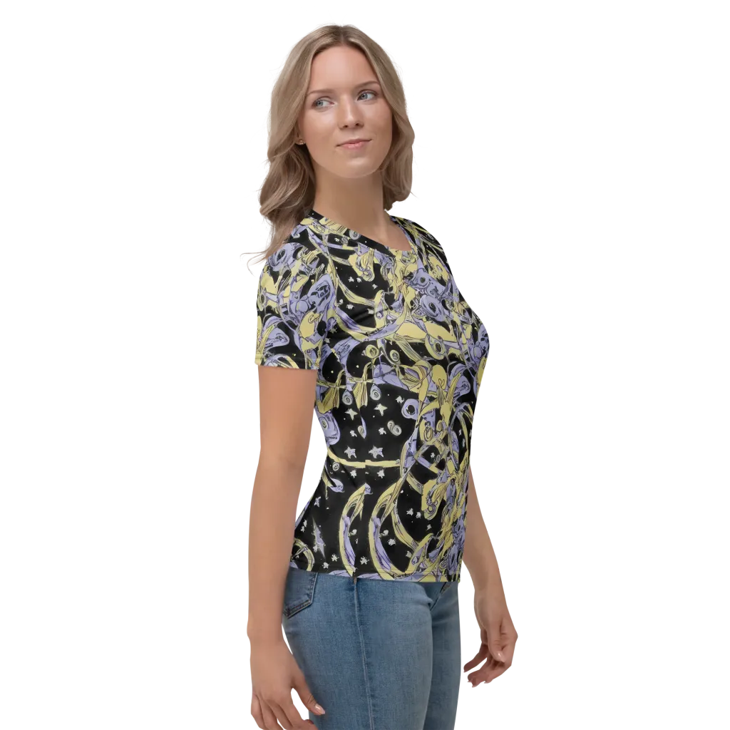 Lunar Mechanica on Women's Crew Neck T-Shirt — Right