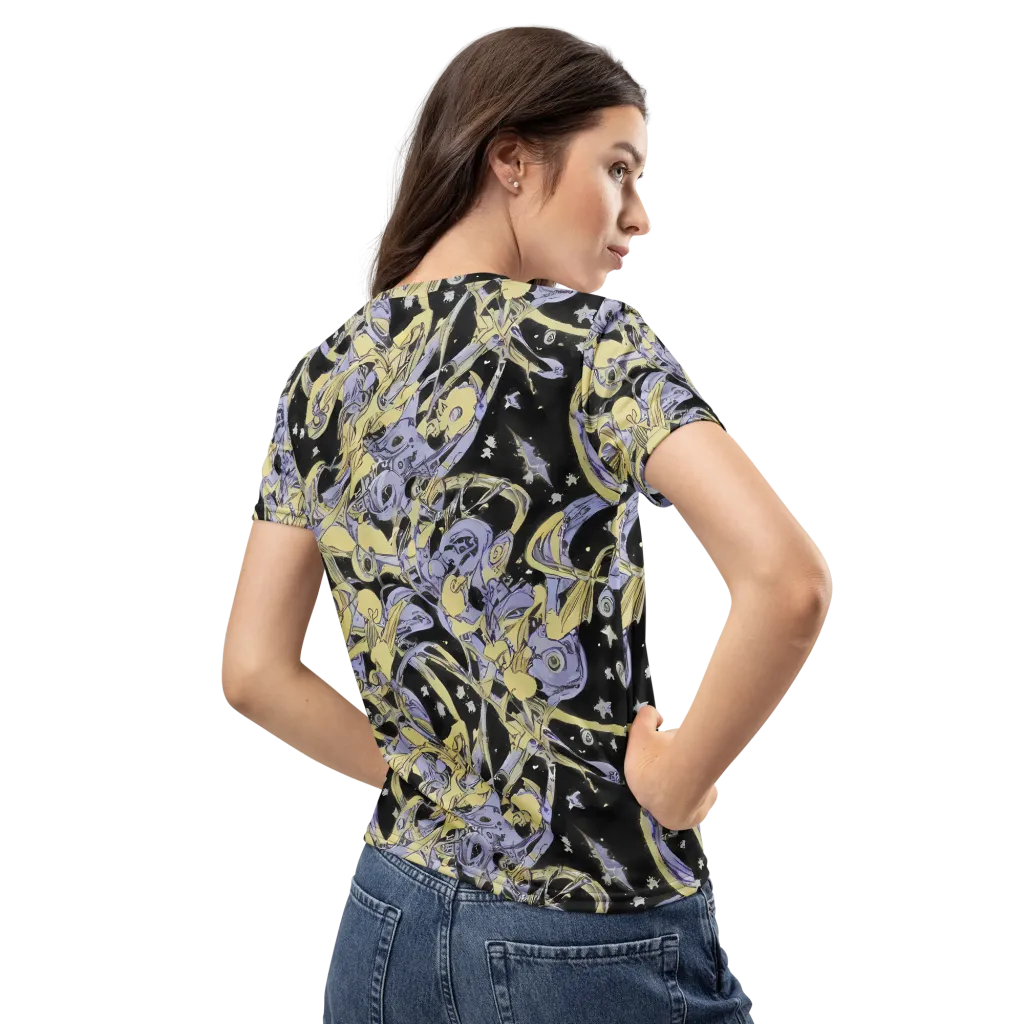 Lunar Mechanica on Women's Crew Neck T-Shirt — Back