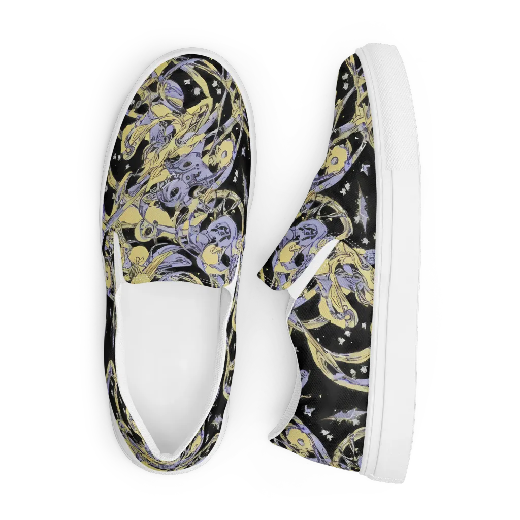 Lunar Mechanica on Men's Slip-On Canvas Shoes — Front