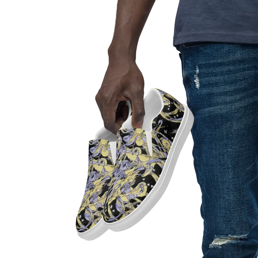 Lunar Mechanica on Men's Slip-On Canvas Shoes — Left Front