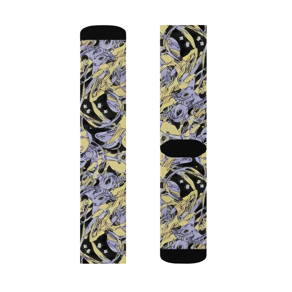 Lunar Mechanica on Socks — Left Sock