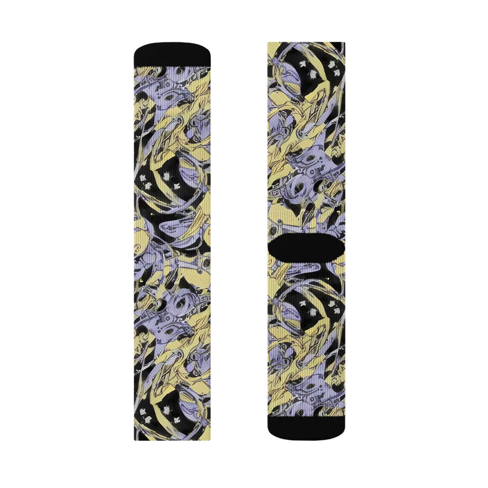 Lunar Mechanica on Socks — Right Sock