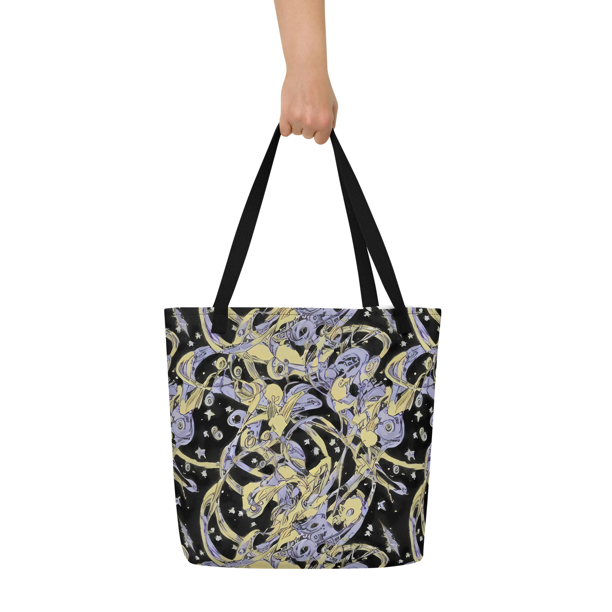 Lunar Mechanica on Large Tote Bag W/ Pocket — Front