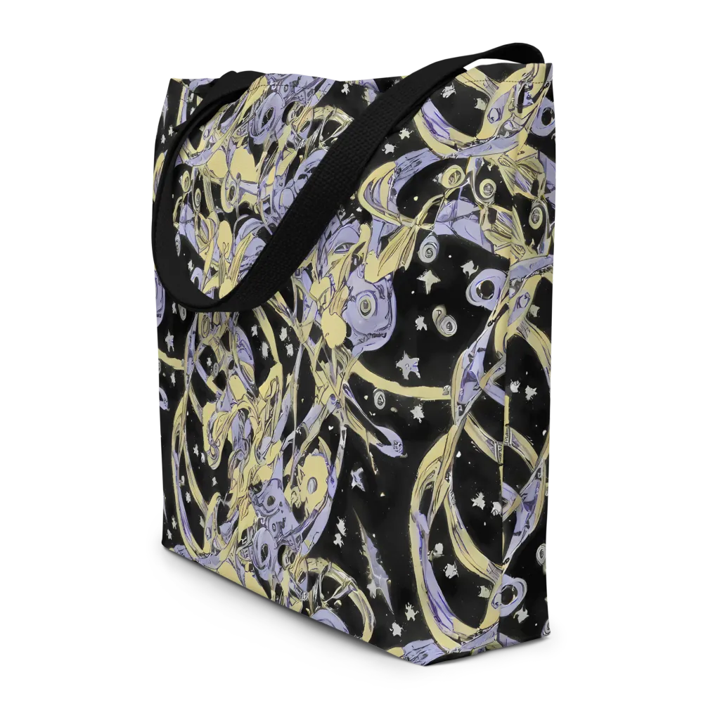 Lunar Mechanica on Large Tote Bag W/ Pocket — Front