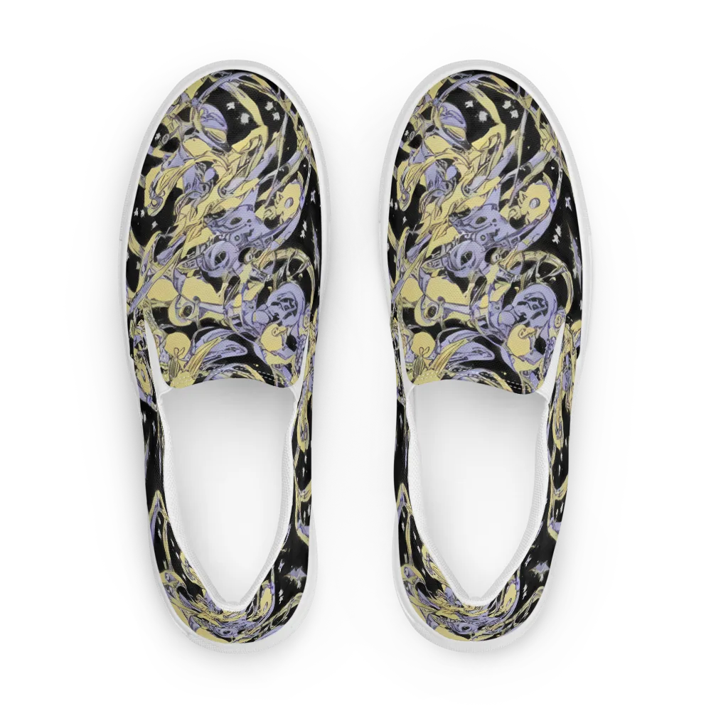Lunar Mechanica on Women's Slip-On Canvas Shoes — Front