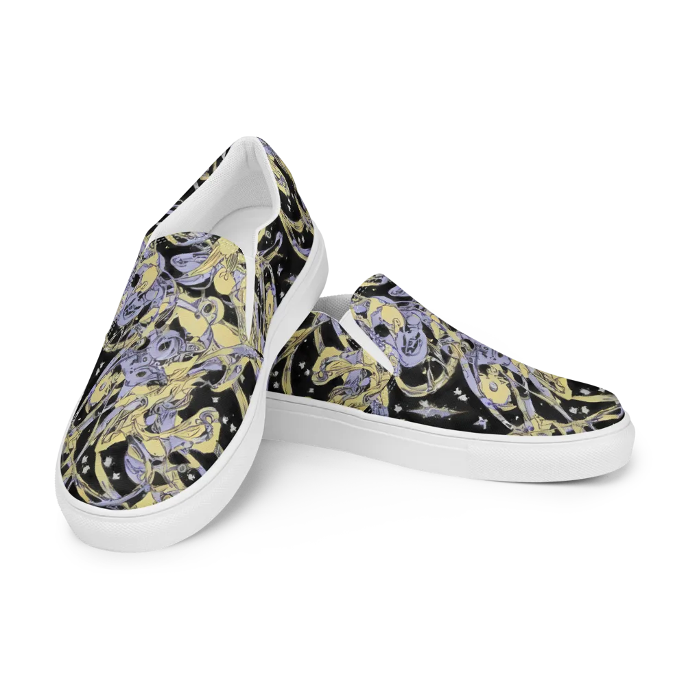 Lunar Mechanica on Women's Slip-On Canvas Shoes — Left Front