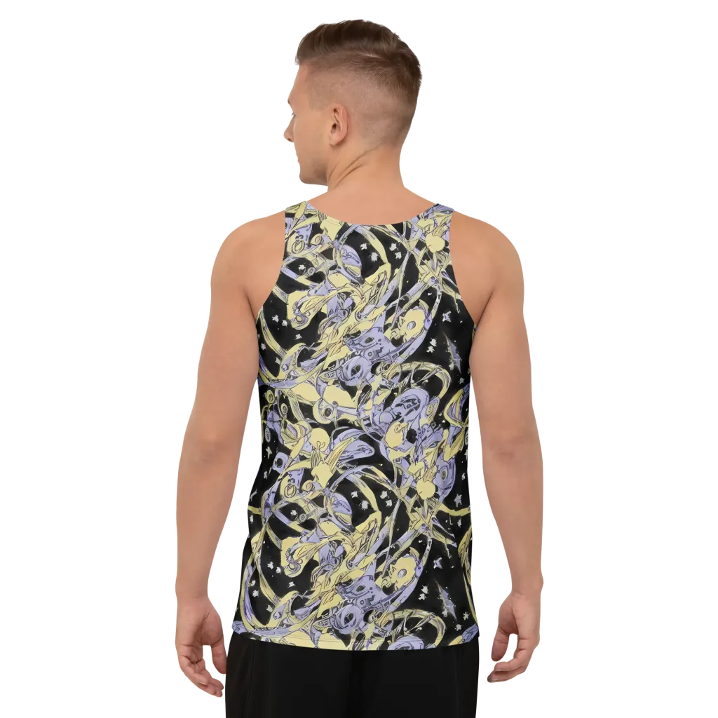 Lunar Mechanica on Men's Tank Top — Back