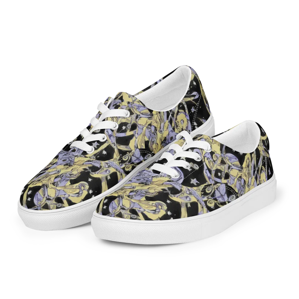 Lunar Mechanica on Men's Lace-Up Canvas Shoes — Left Front