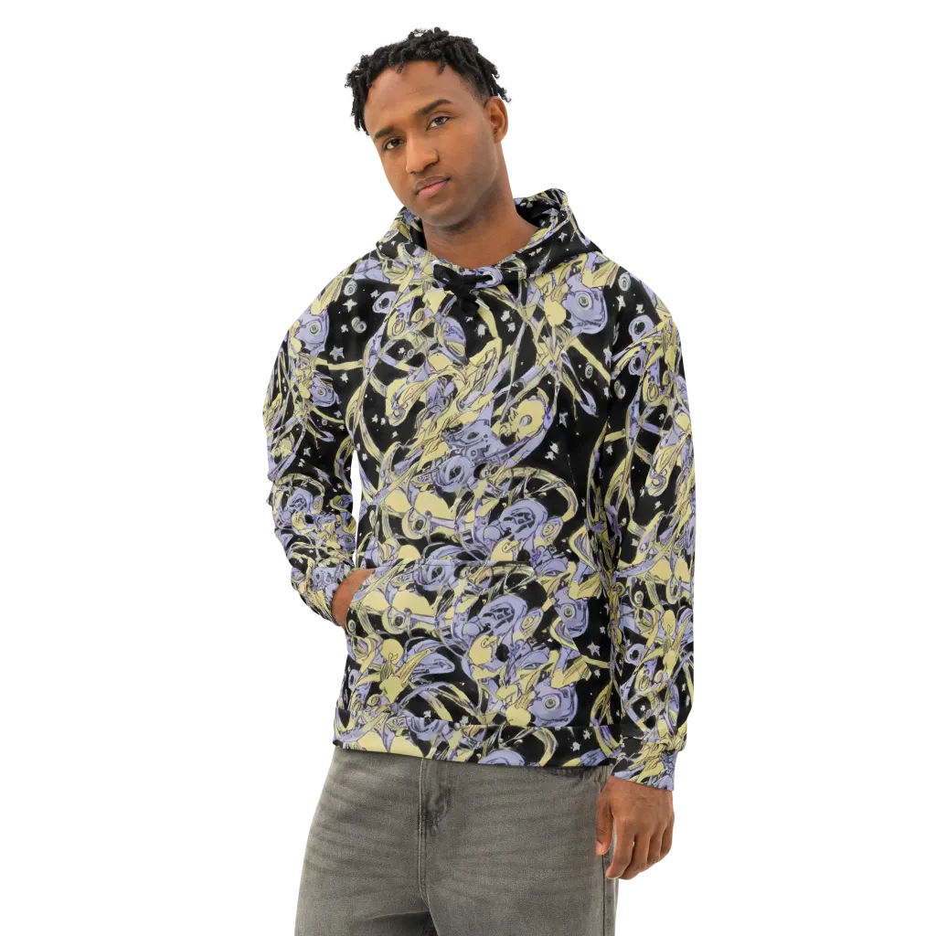 Lunar Mechanica on Cotton Hoodie — Left Front