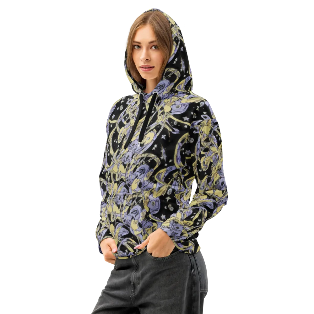 Lunar Mechanica on Cotton Hoodie — Left Front