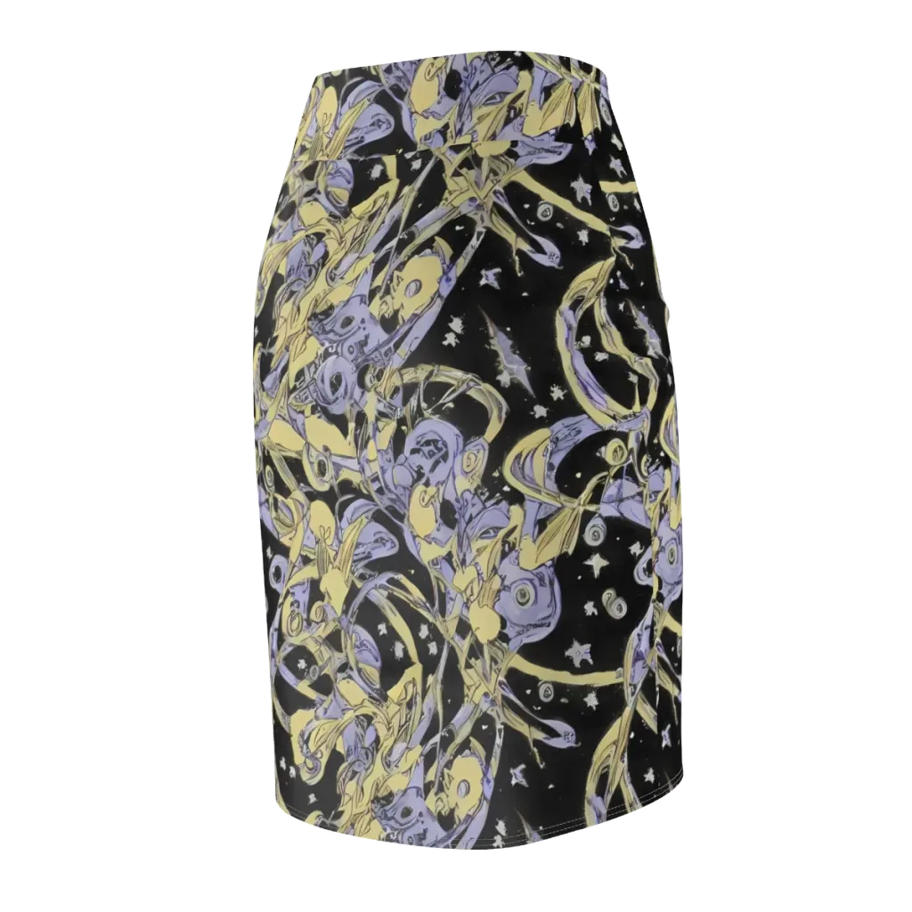 Lunar Mechanica on Pencil Skirt — Back Side