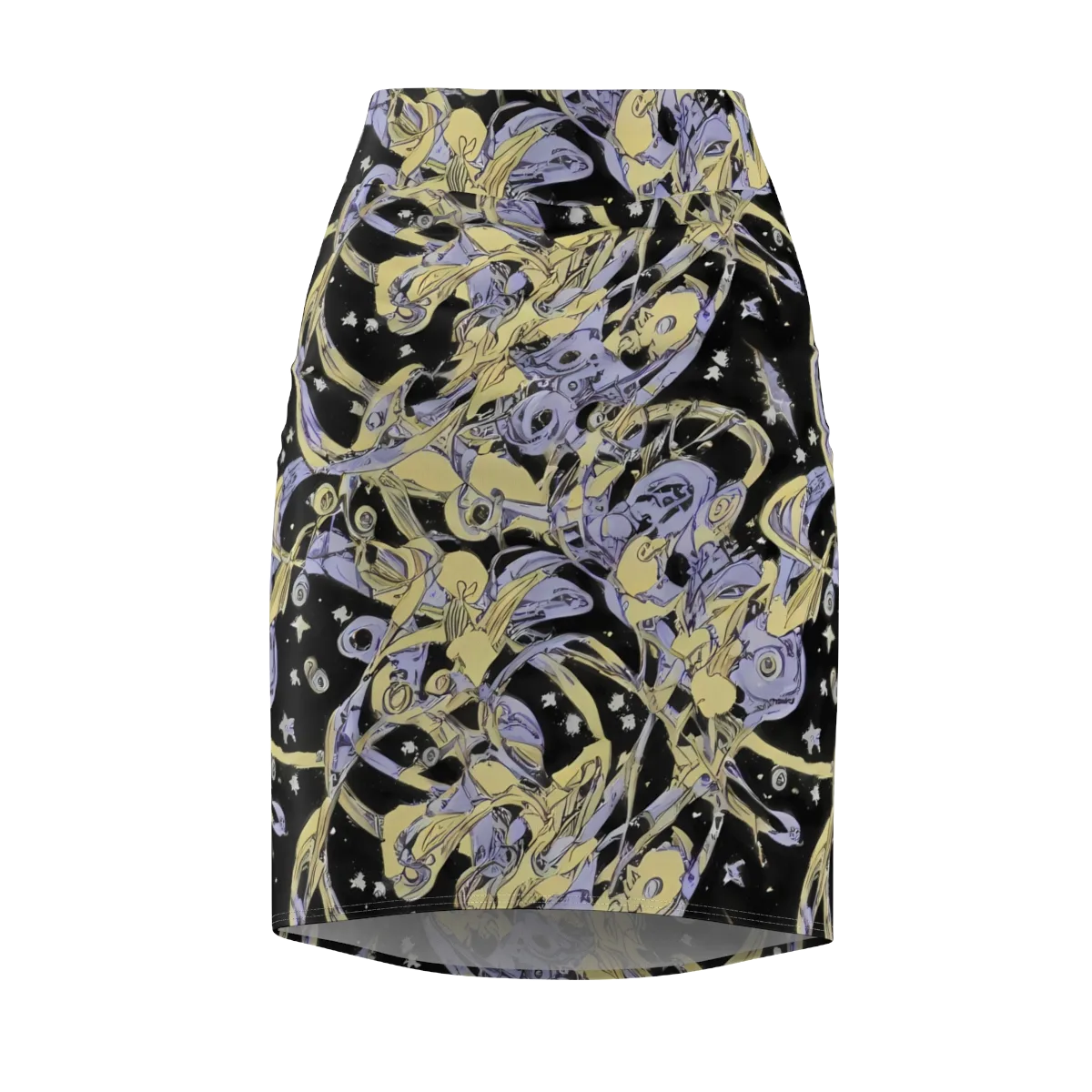 Lunar Mechanica on Pencil Skirt — Front