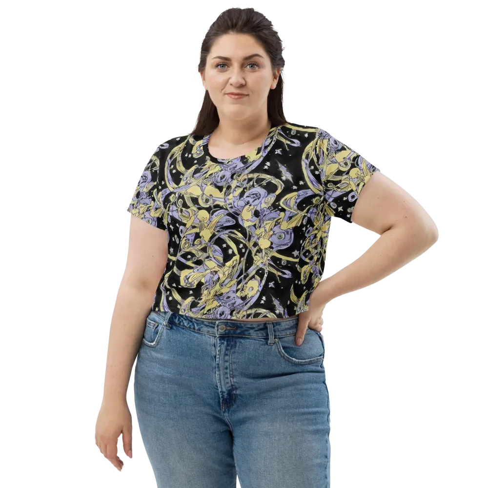 Lunar Mechanica on Crop Tee — Front