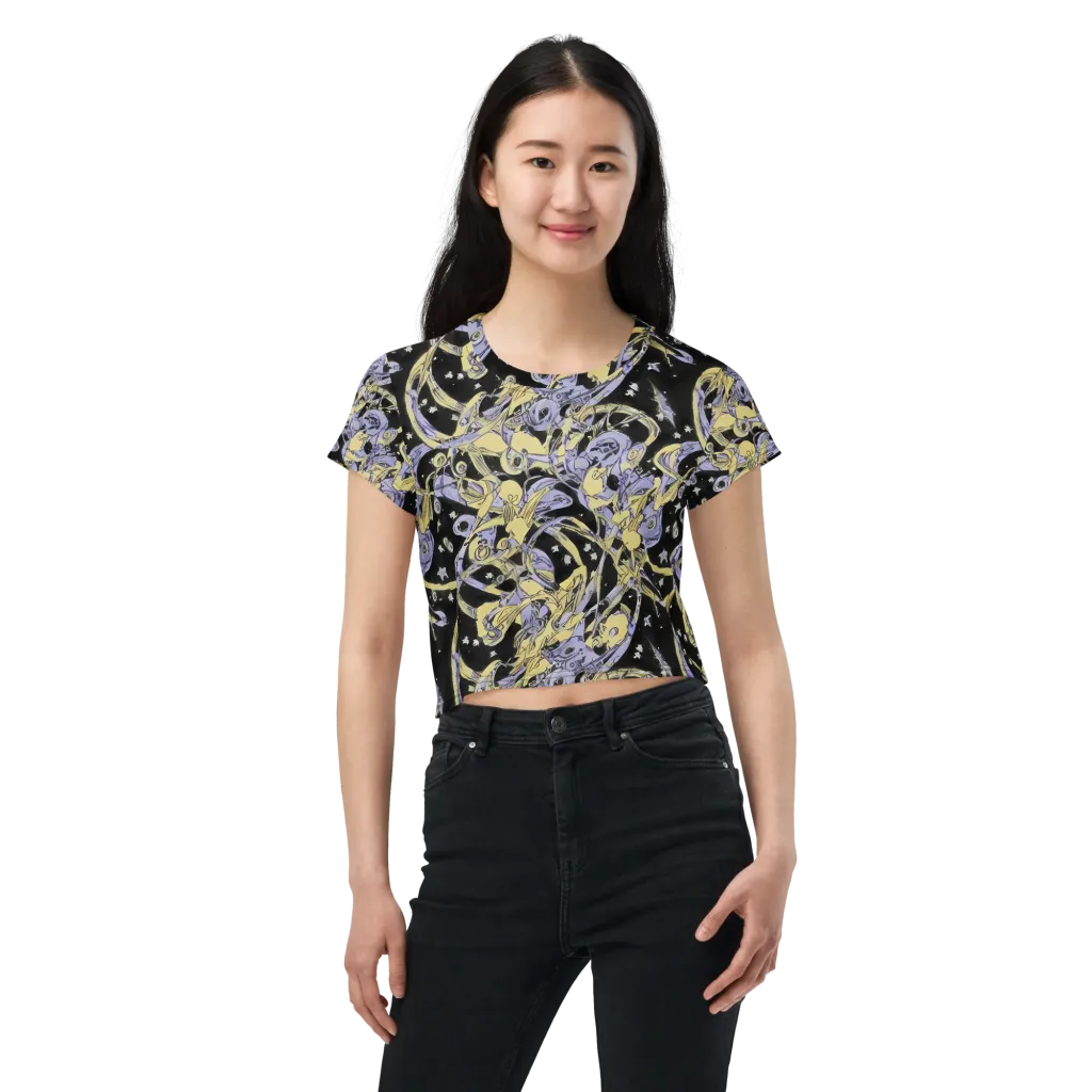 Lunar Mechanica on Crop Tee — Front