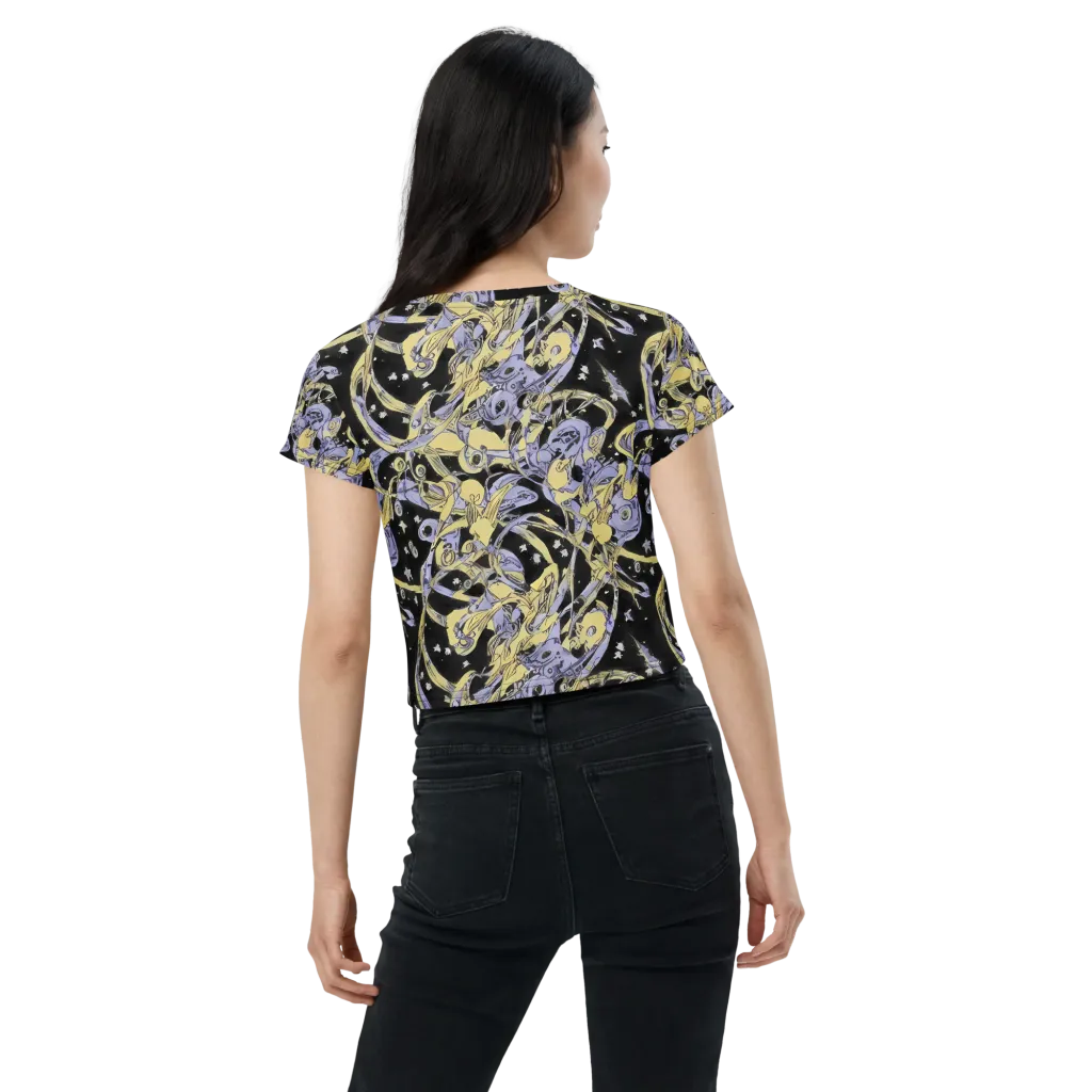 Lunar Mechanica on Crop Tee — Back