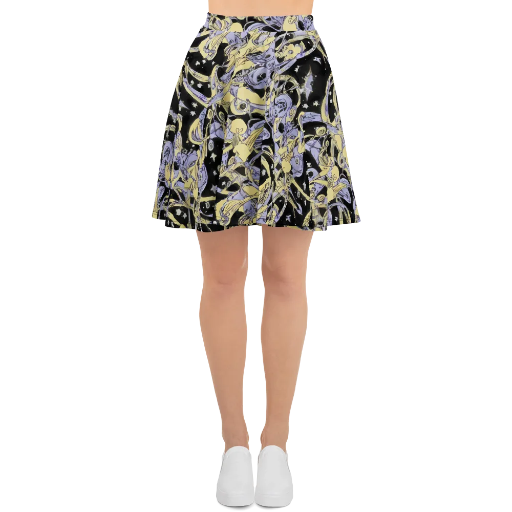 Lunar Mechanica on Skater Skirt — Front