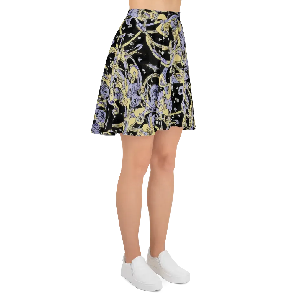 Lunar Mechanica on Skater Skirt — Right