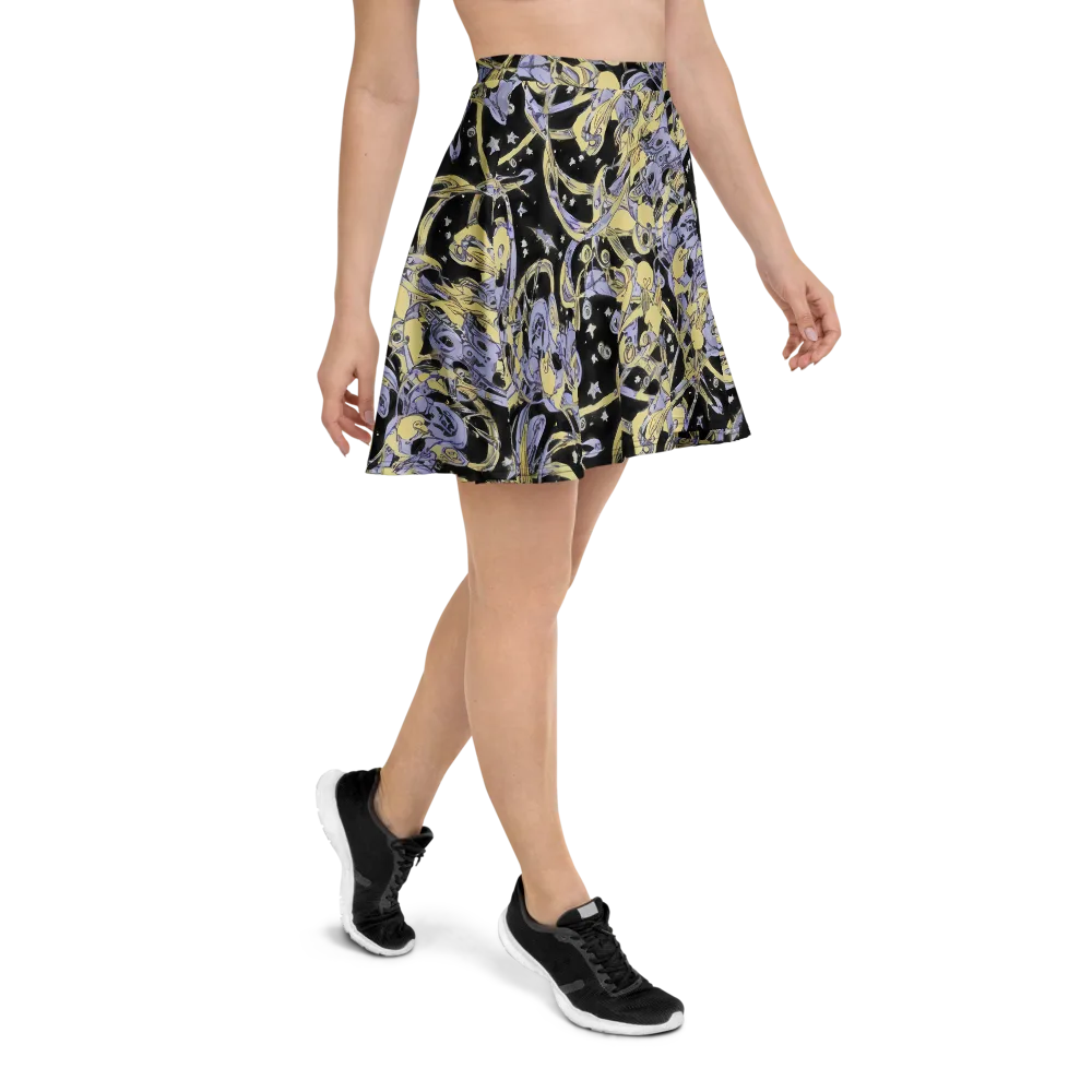 Lunar Mechanica on Skater Skirt — Right