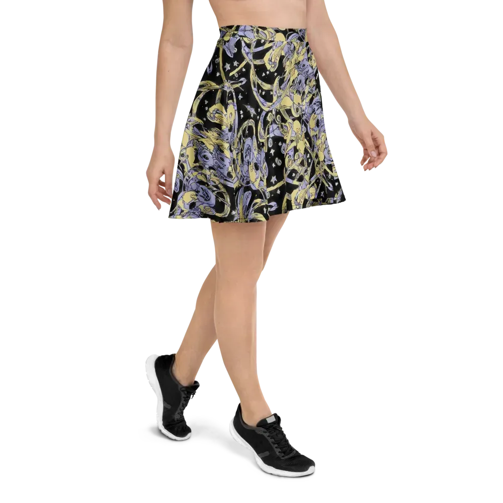 Lunar Mechanica on Skater Skirt — Right