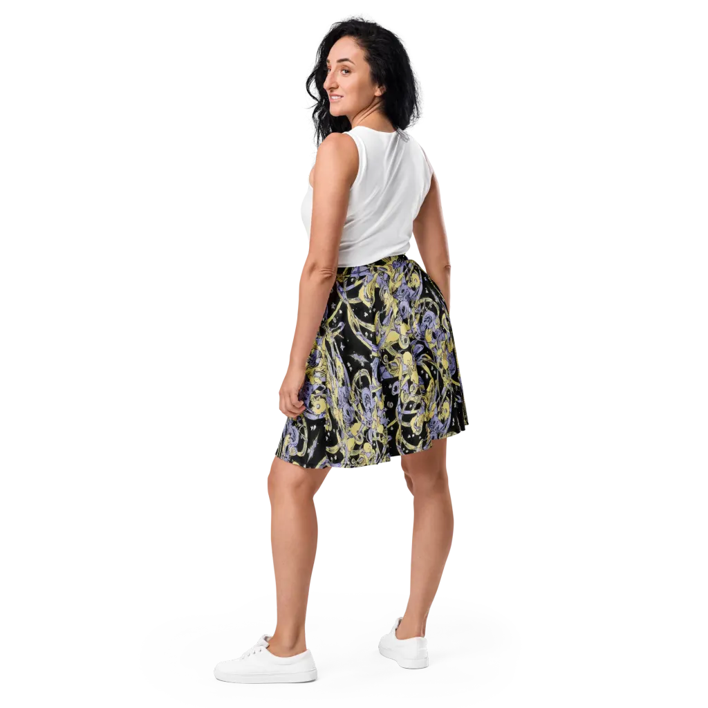 Lunar Mechanica on Skater Skirt — Back
