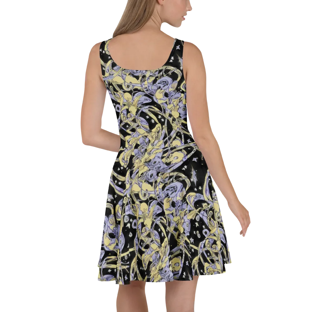 Lunar Mechanica on Skater Dress — Back