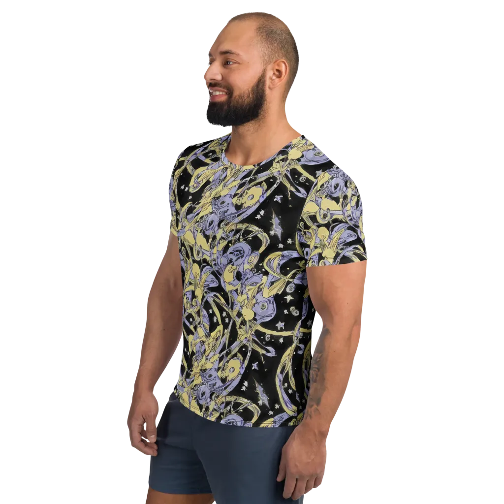Lunar Mechanica on Men's Athletic T-Shirt — Left
