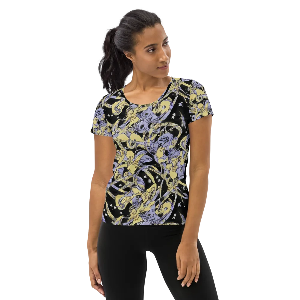 Lunar Mechanica on Women's Athletic T-Shirt — Front