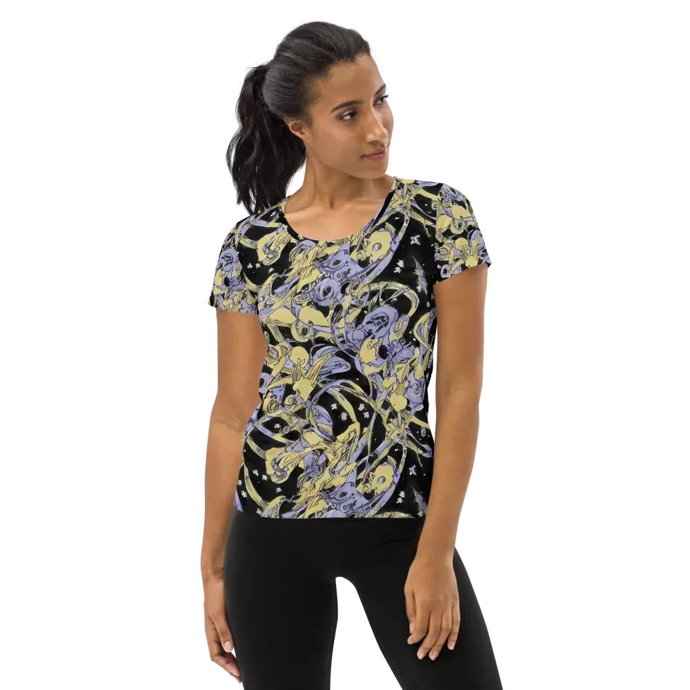 Lunar Mechanica on Women's Athletic T-Shirt — Front