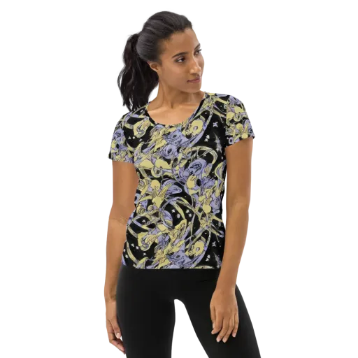 Lunar Mechanica on a Women's Athletic T-Shirt