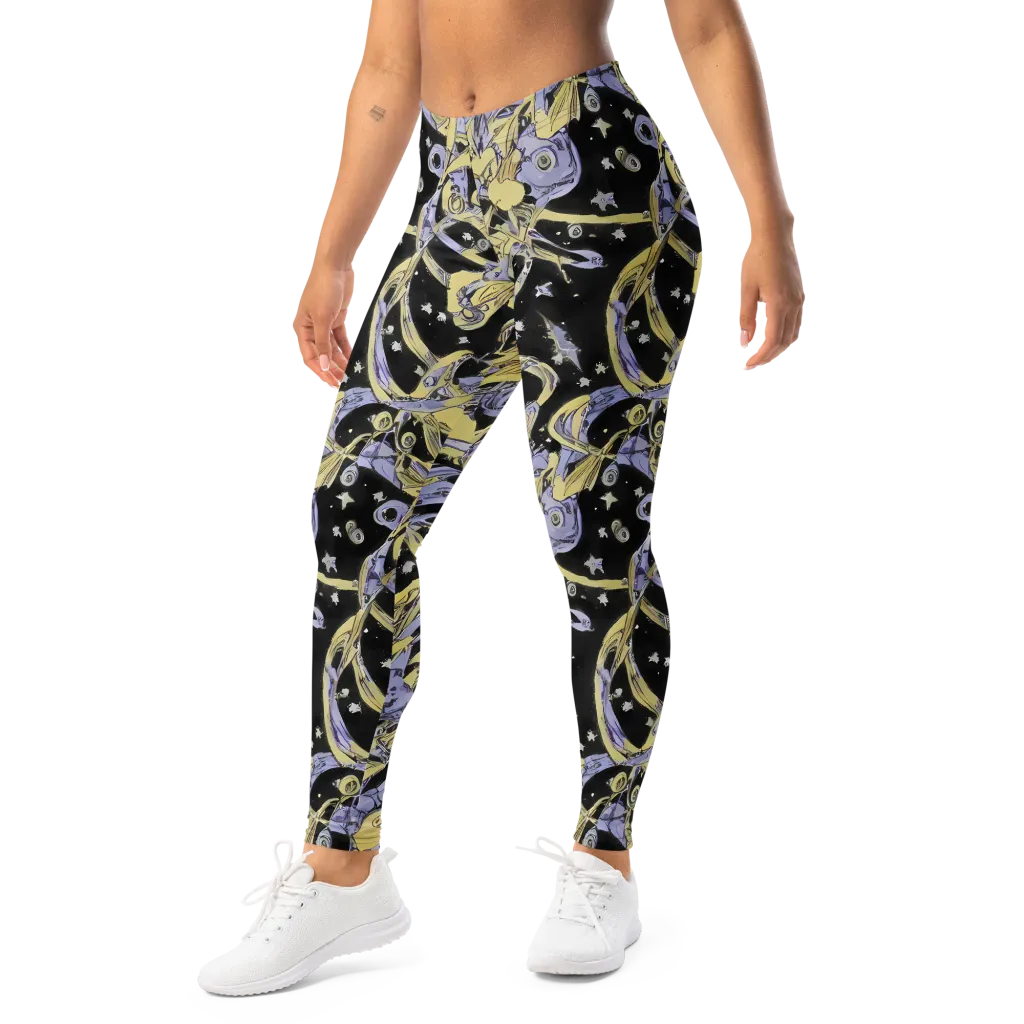Lunar Mechanica on Leggings — Left Front
